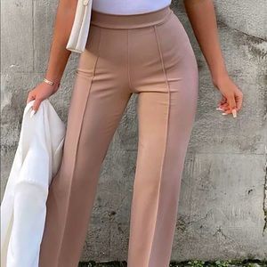 Fashion Nova Victoria High Waisted Pants - Blush/Tan colored NWT • XS
